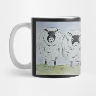 Black faced sheep. Mug